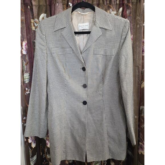 Vintage Tous Les Jours Blazer Vintage Linen Silk Blend Size 8 US Cinq A Sept - Picture 2 of 16